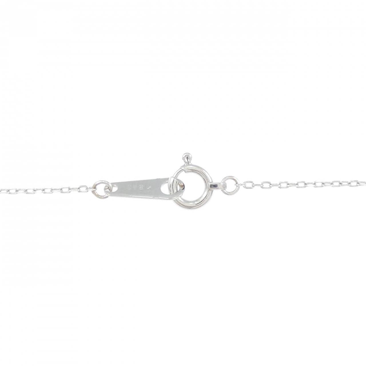 K18WG クロス ダイヤモンド ネックレス 0.09CT