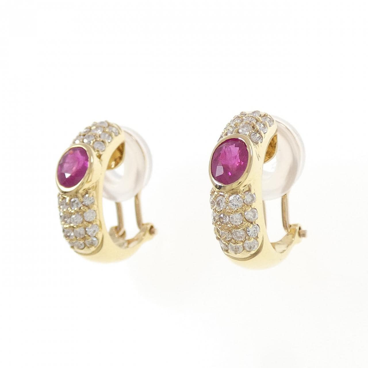 K18YG ルビー ピアス 0.80CT