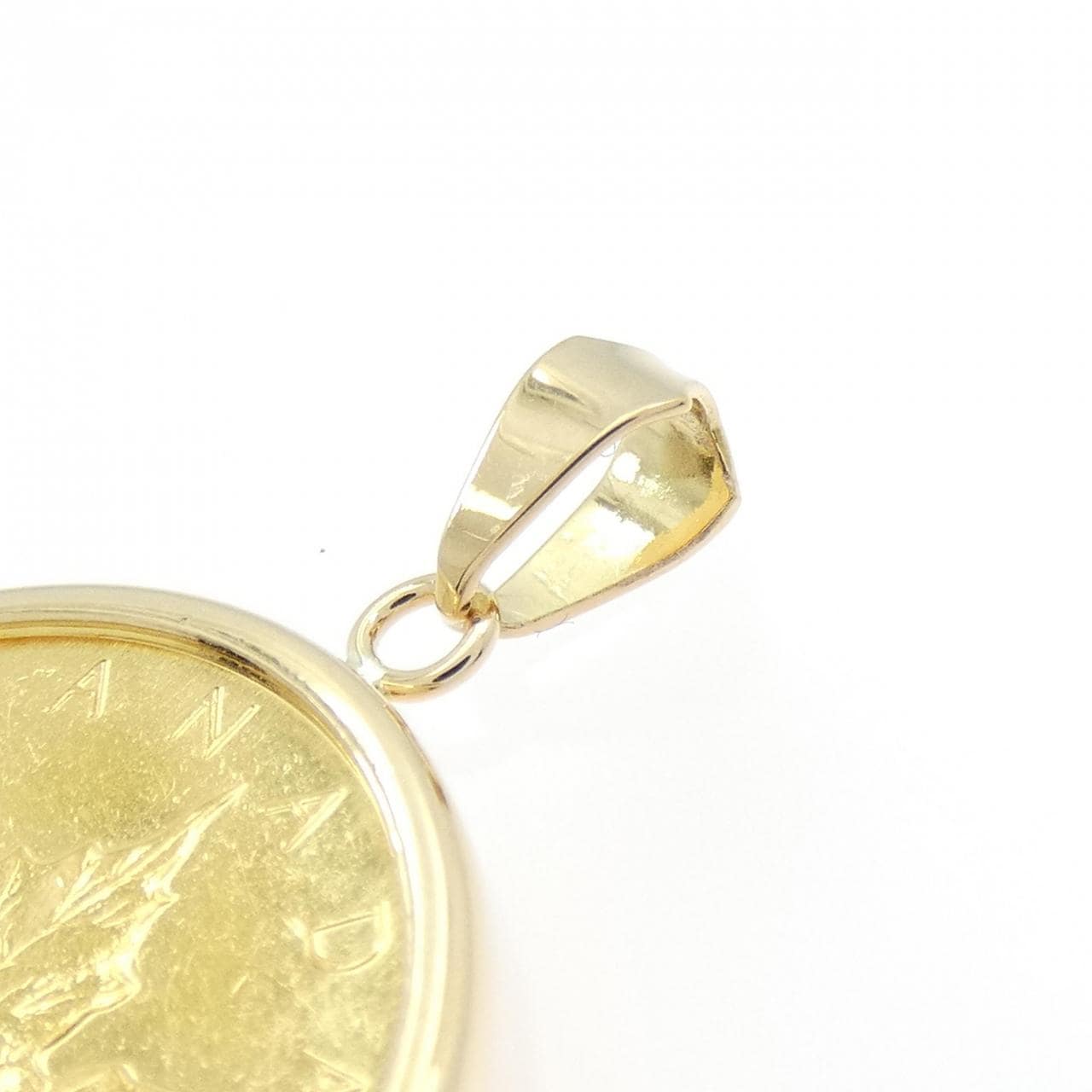 K18YG(枠) コイン ペンダント
