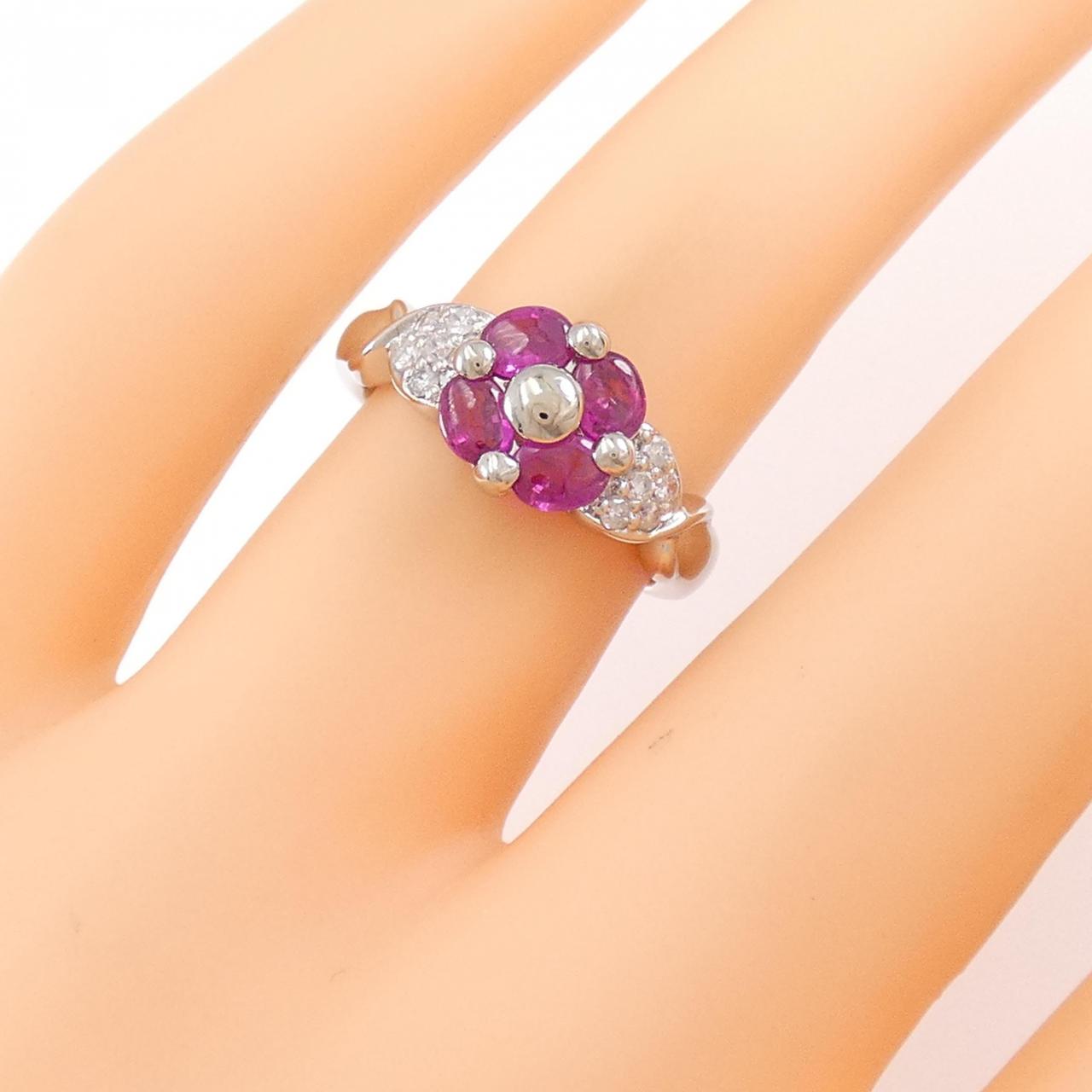 PT ルビー リング 0.80CT