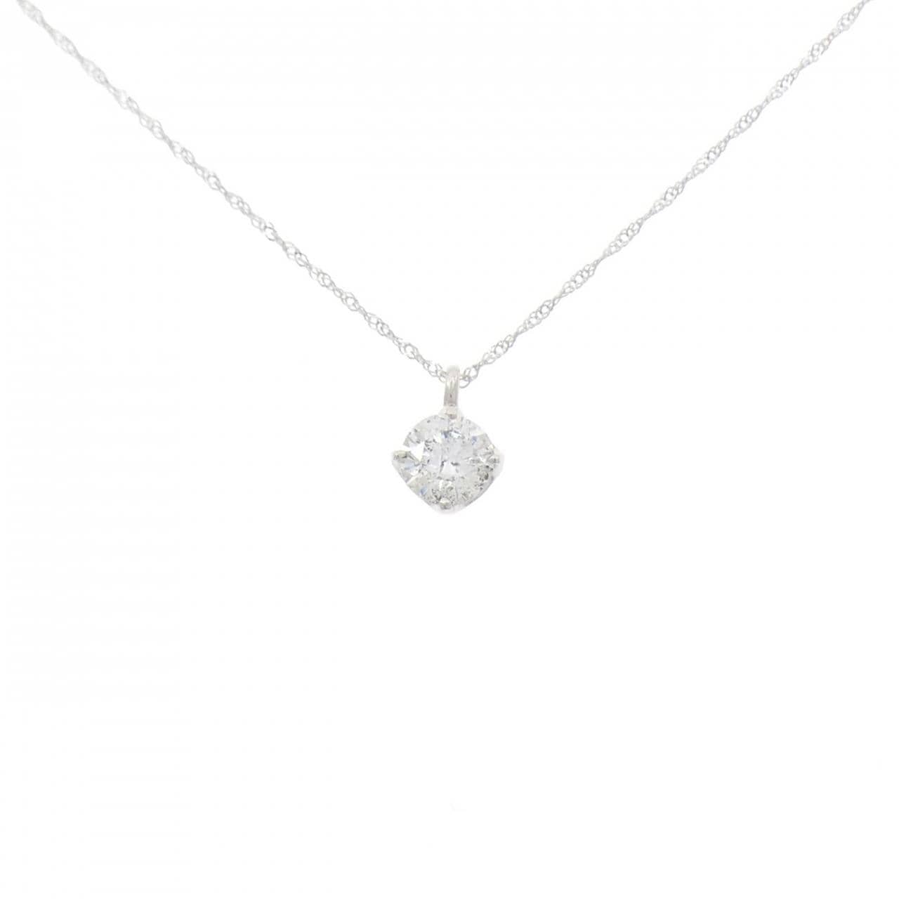 K18WG  ソリティアダイヤモンド ネックレス 0.486CT
