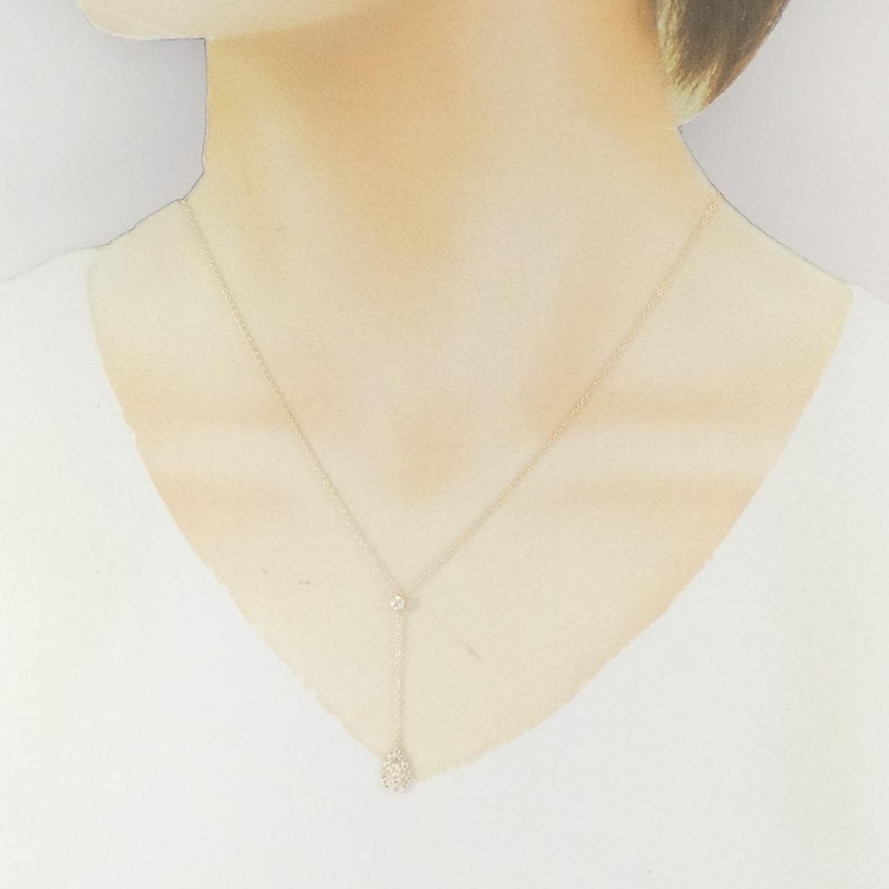 【リメイク】K10YG ダイヤモンド ネックレス 0.30CT
