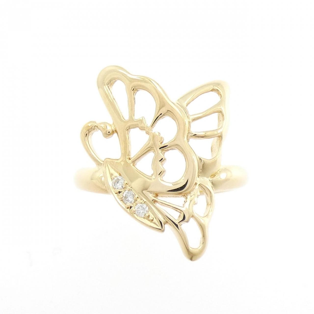 ギンザ タナカ バタフライ ダイヤモンド リング 0.03CT