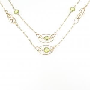 K18YG ペリドット ネックレス 3.00CT
