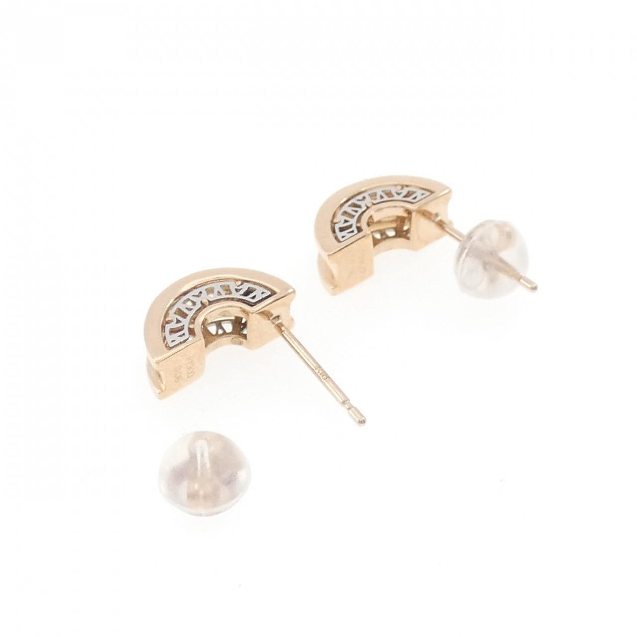 K18PG/PT900 ダイヤモンド ピアス 0.12CT