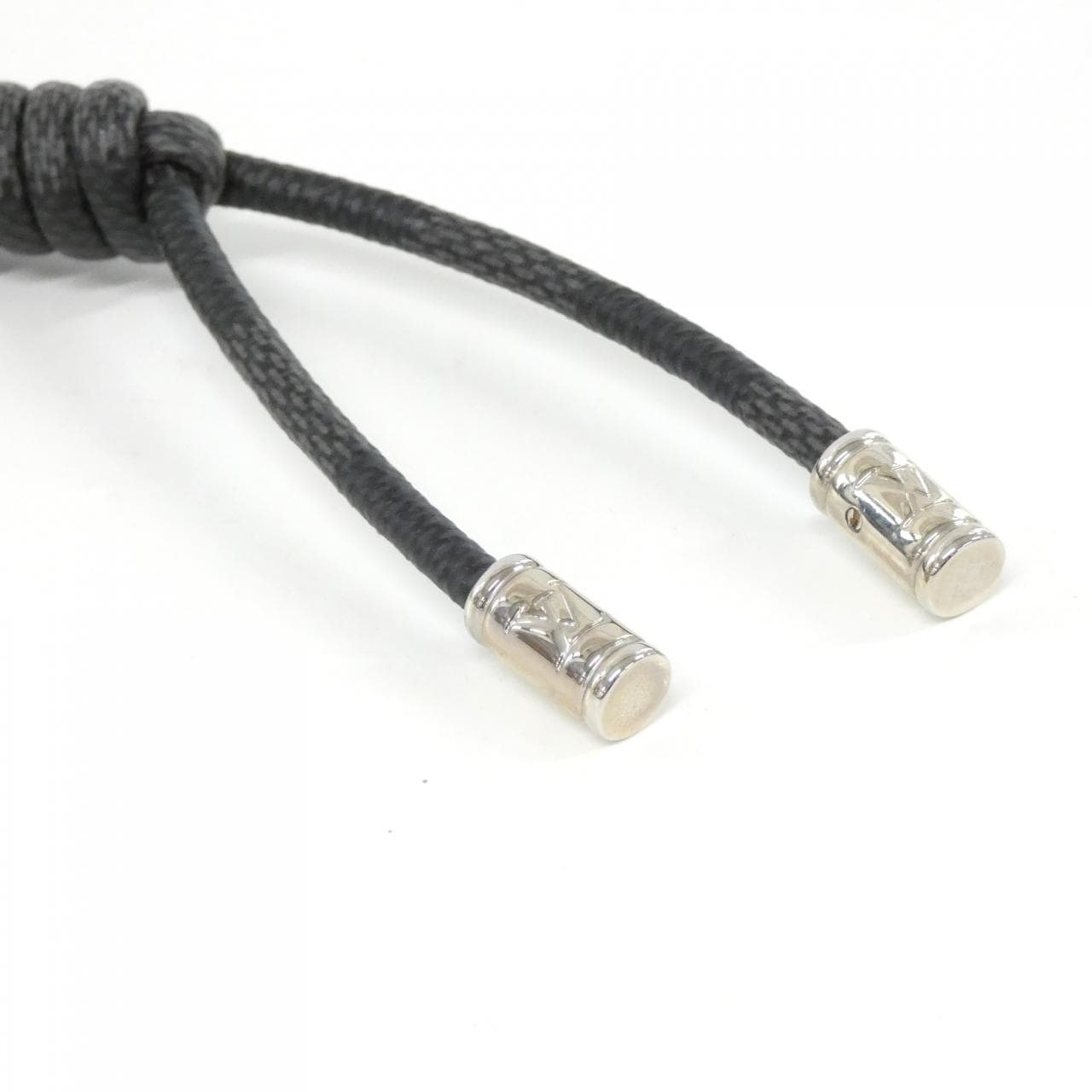 ルイヴィトン ダミエ グラフィット キーホルダー レザーロープ M67224 キーリング