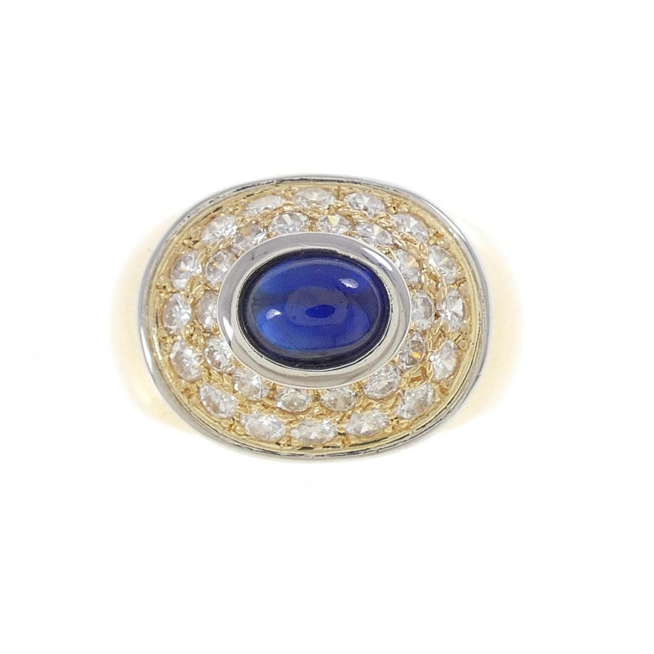 K18YG/K18WG サファイヤ リング 1.36CT