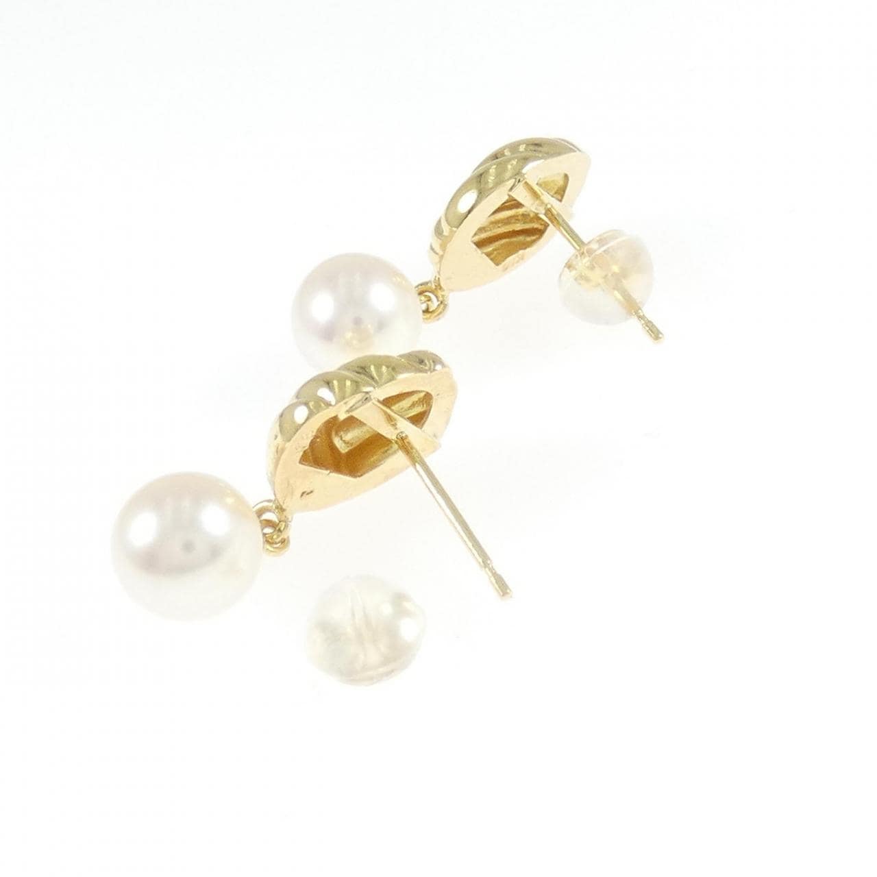 K18YG アコヤパール ピアス 6.7mm