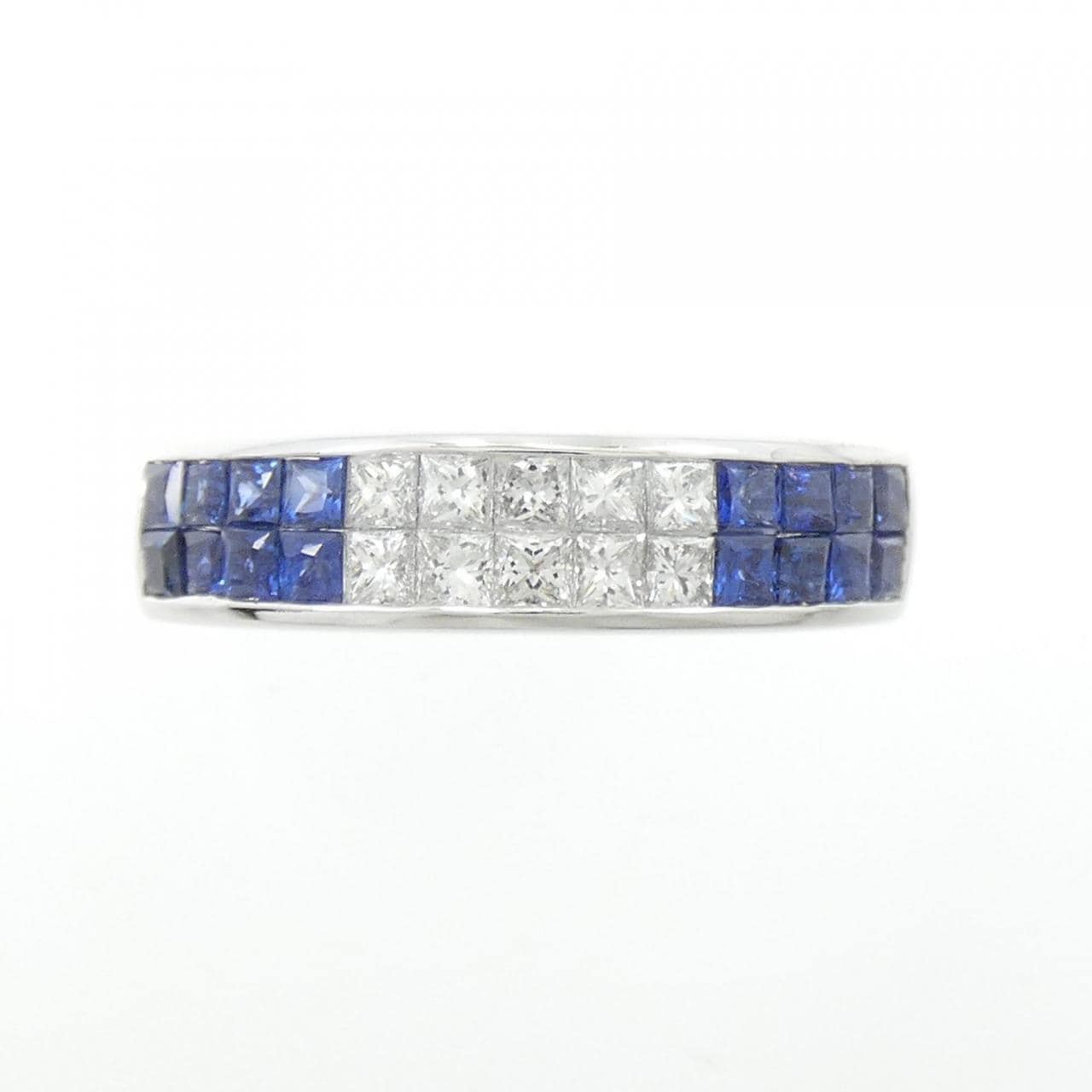 K18WG サファイヤ リング 0.75CT