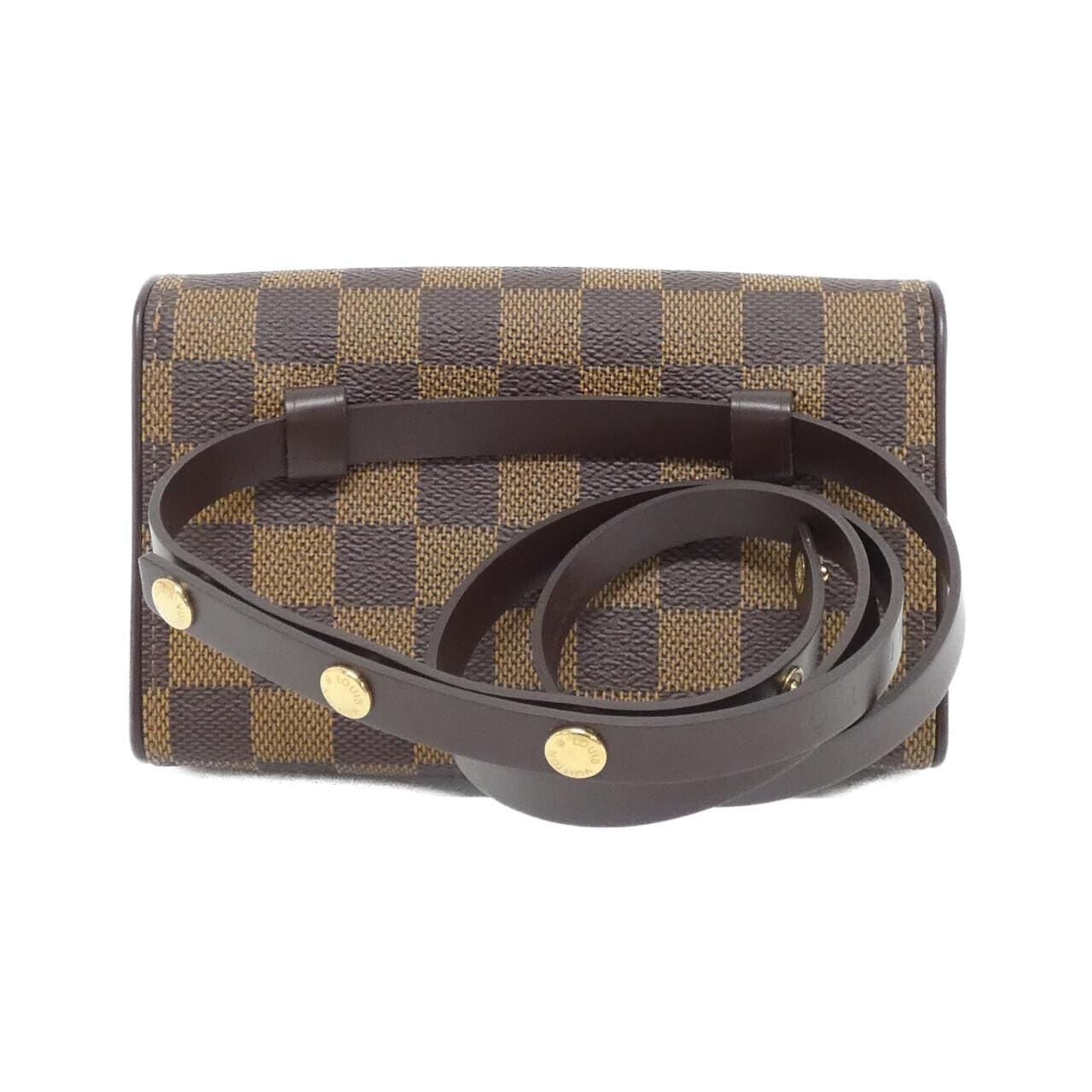 LOUIS VUITTON Damier Pochette佛罗伦萨S N51857+M68213腰包