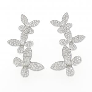 グラフ トリプル パヴェ バタフライ ドロップ ピアス