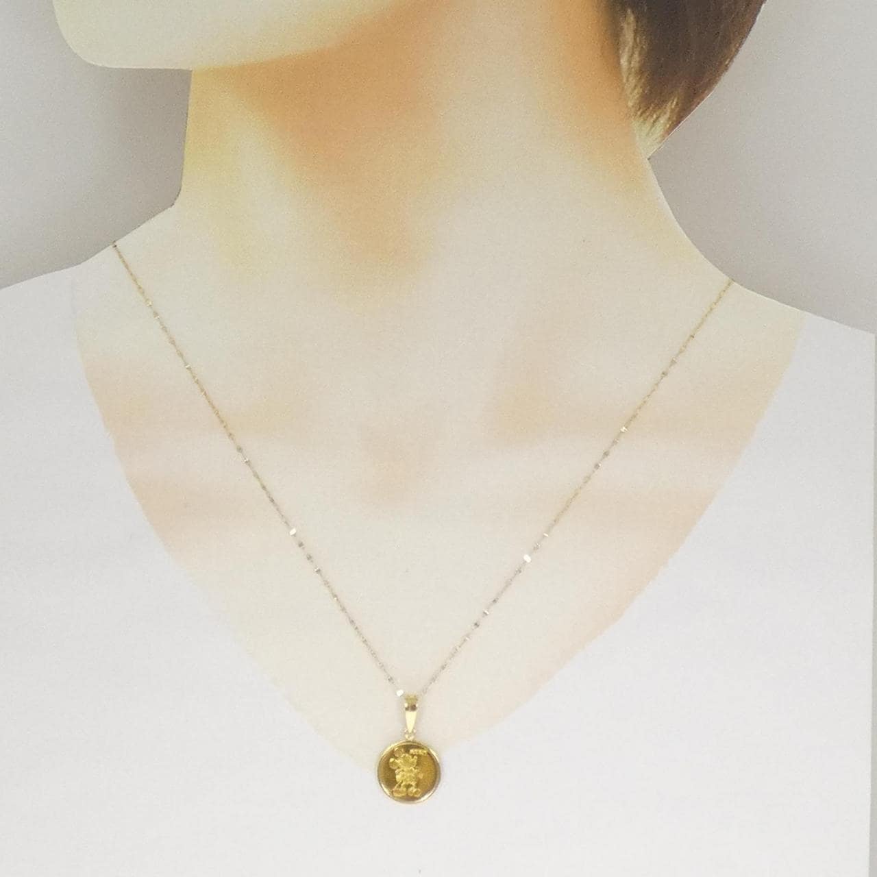 K18YG(枠) コイン ネックレス