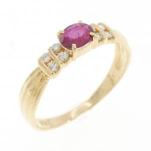 K18YG ルビー リング 0.29CT