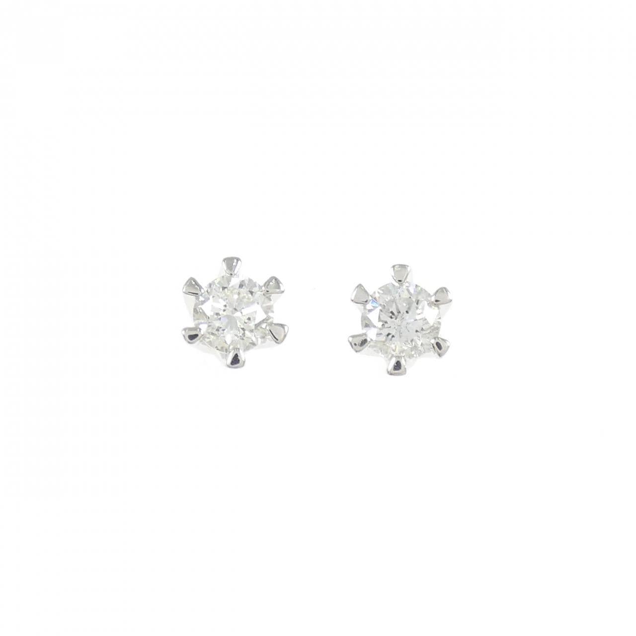 PT850/PT900 ソリティア ダイヤモンド ピアス 0.58CT