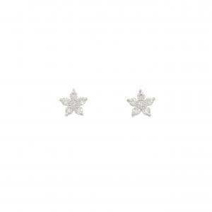 PT950/PT900 フラワー ダイヤモンド ピアス 0.26CT