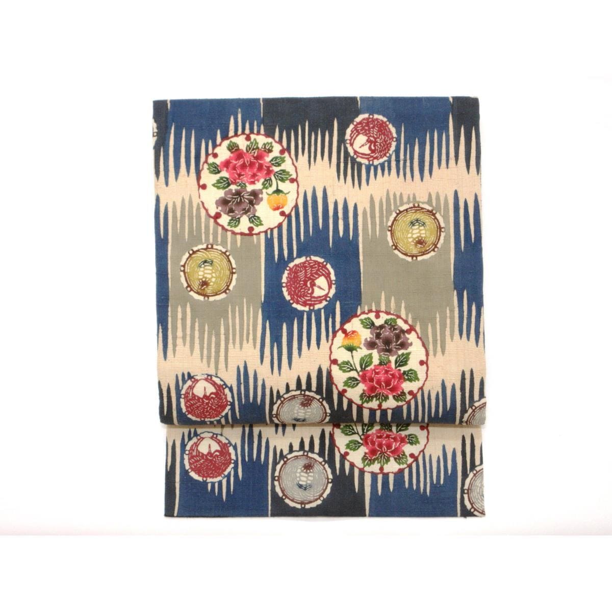 【未使用品】名古屋帯　琉球びんがた　染さくはら