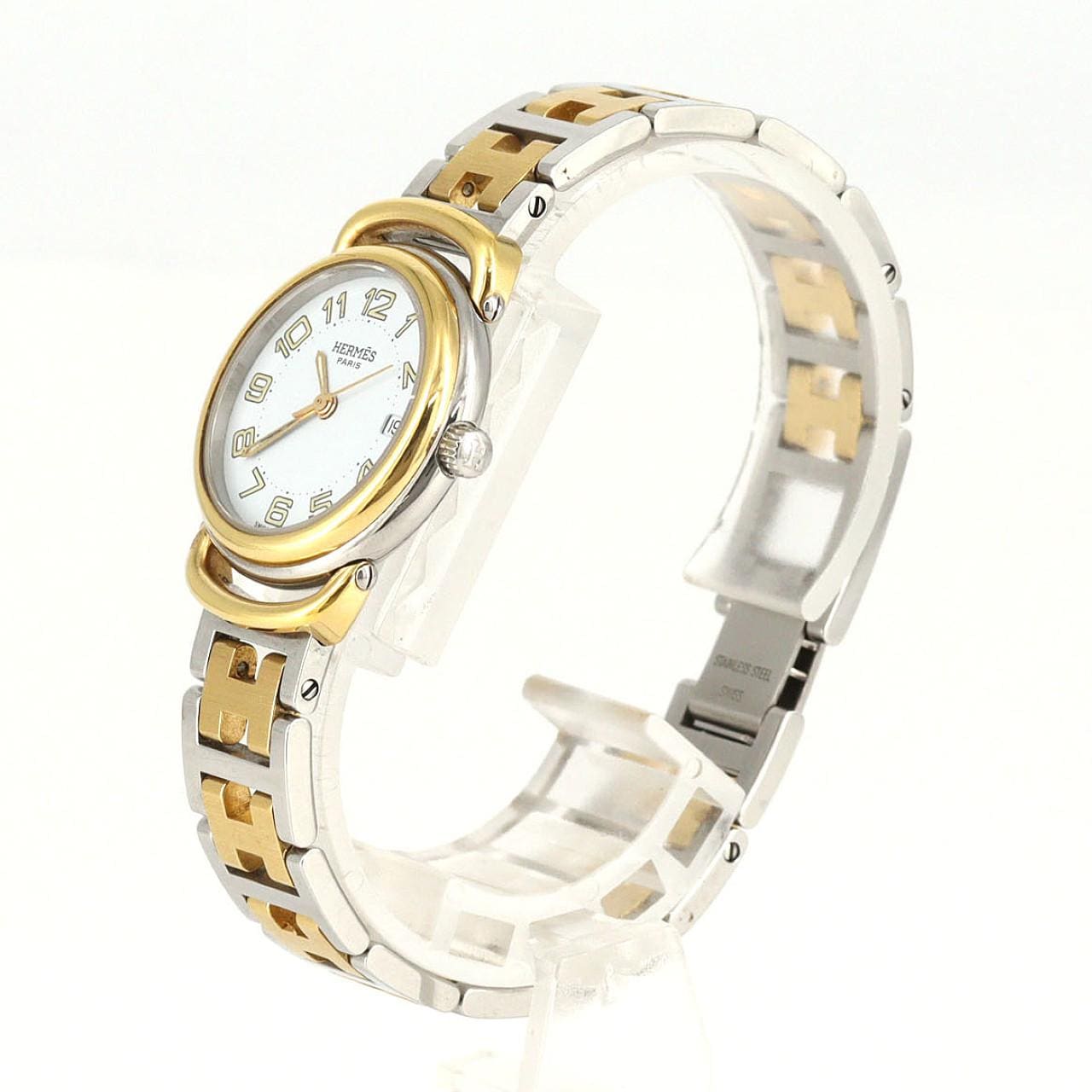 【ノーメンテナンス特価】エルメス プルマン コンビ PU2.240 SSxGP クォーツ