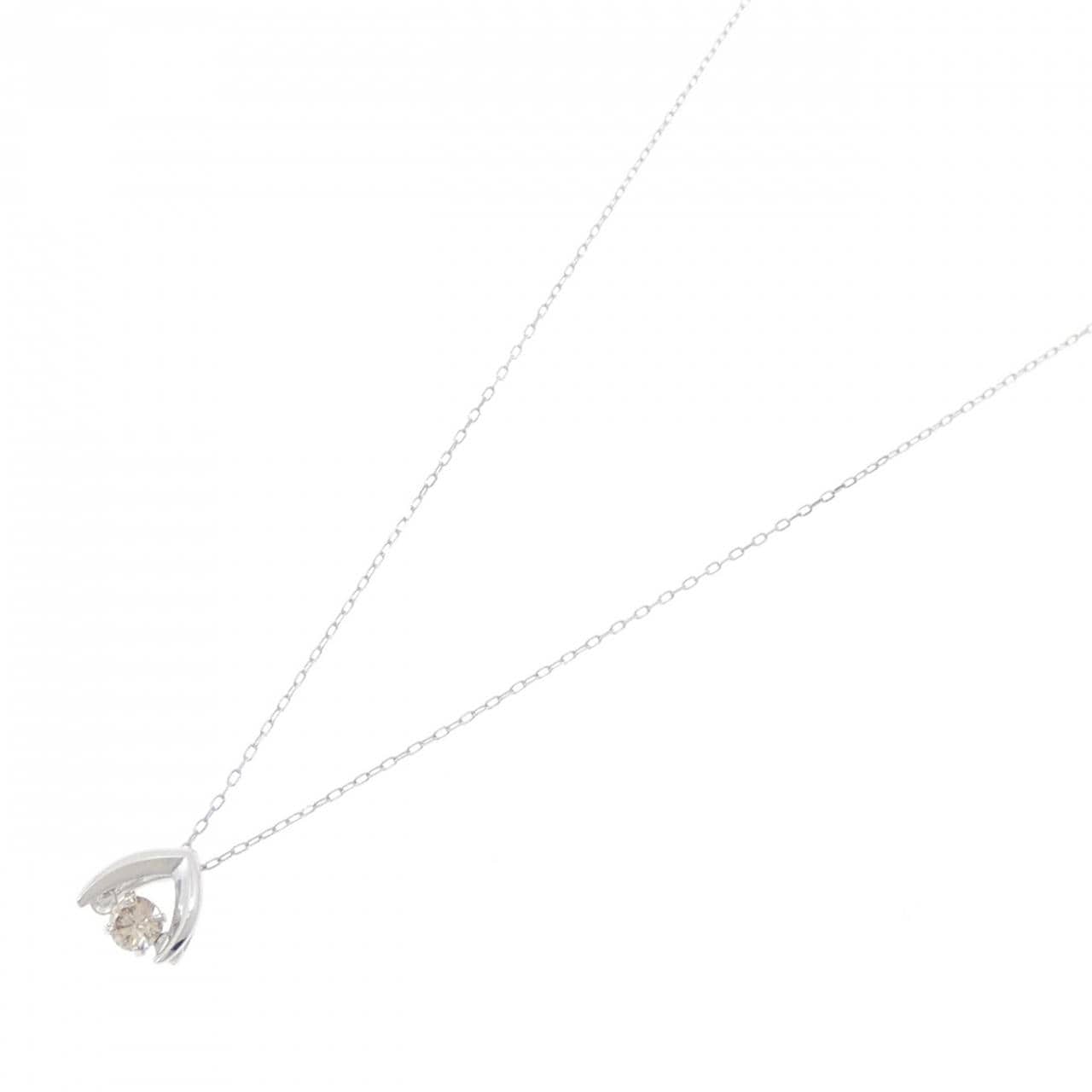 K18WG ダイヤモンド ネックレス 0.10CT