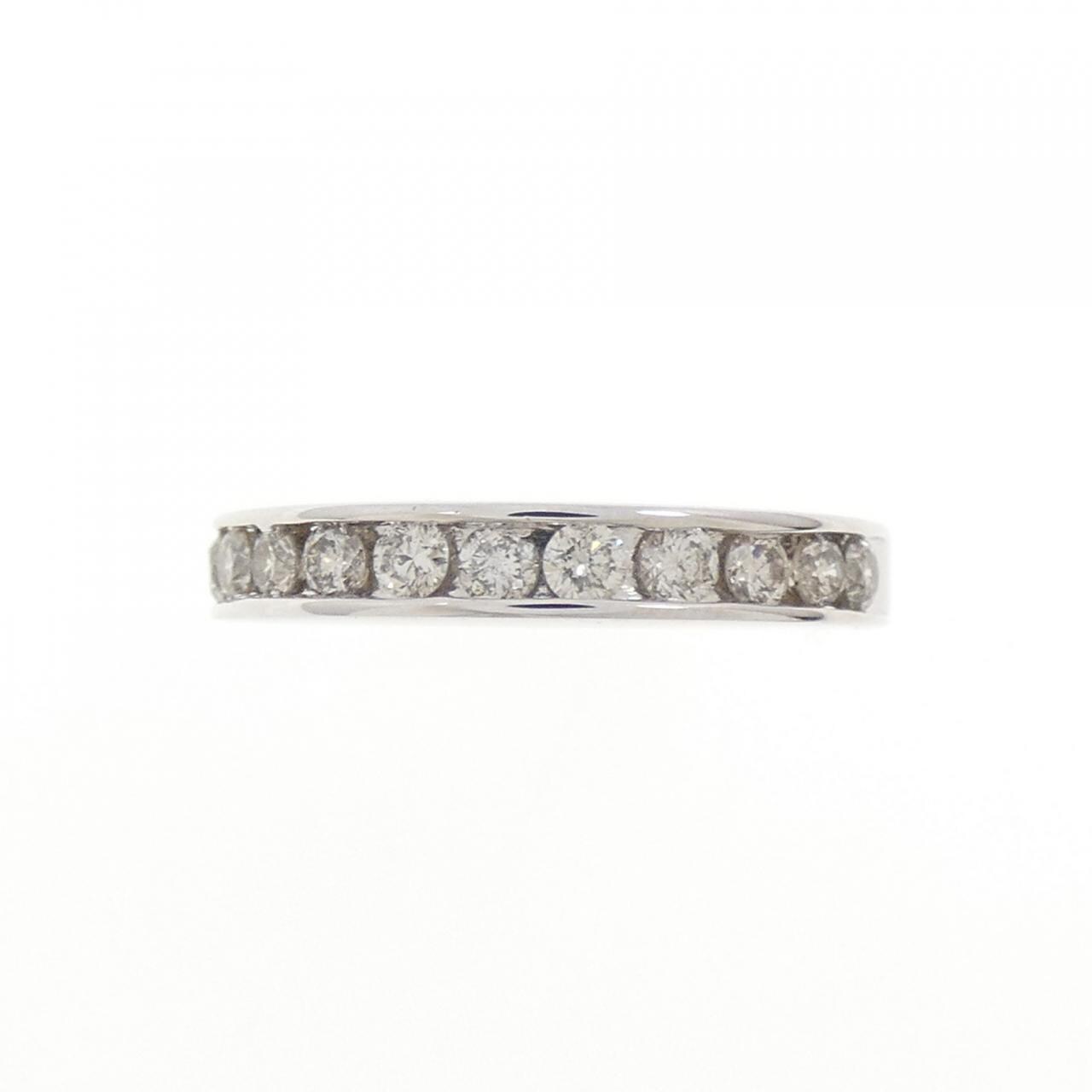 K18WG ハーフエタニティ ダイヤモンド リング 0.50CT