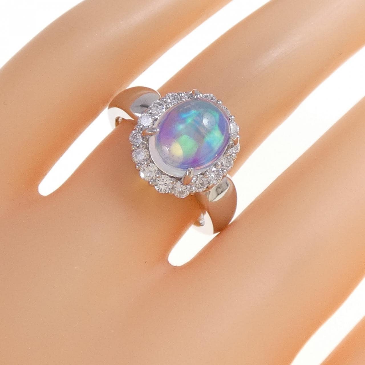 クレサンベール 合成オパール リング 2.01CT
