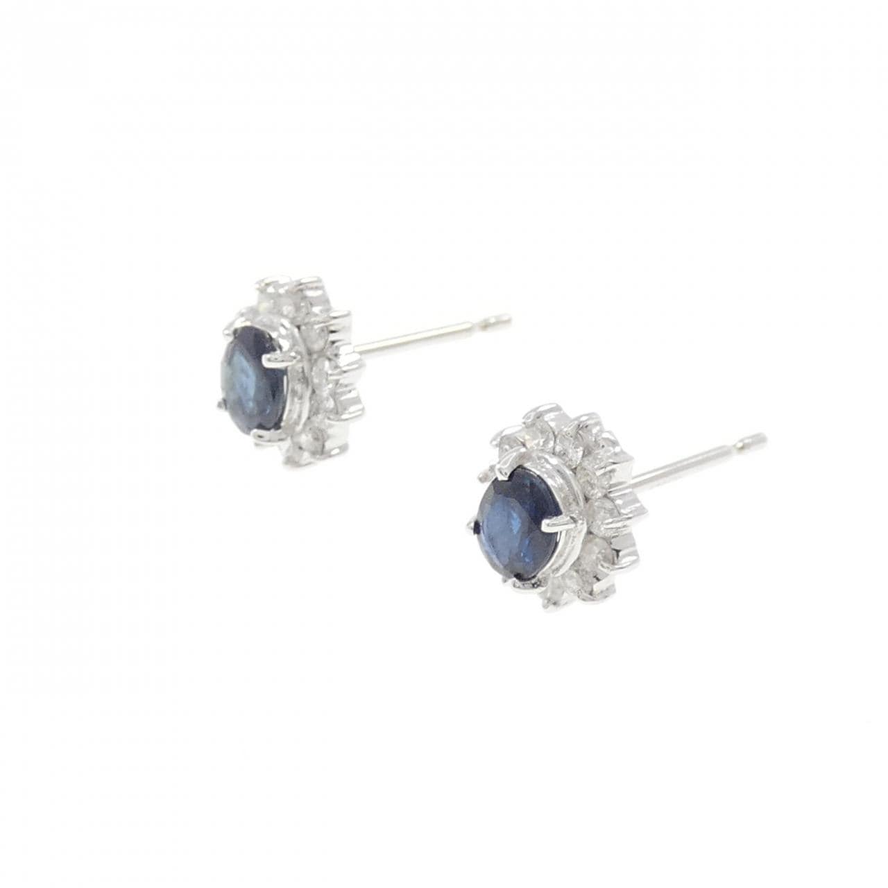 K18WG サファイヤ ピアス 0.50CT