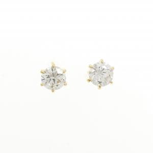 【リメイク】K18YG/ST ダイヤモンド ピアス 0.508CT 0.529CT G-H SI1 VG