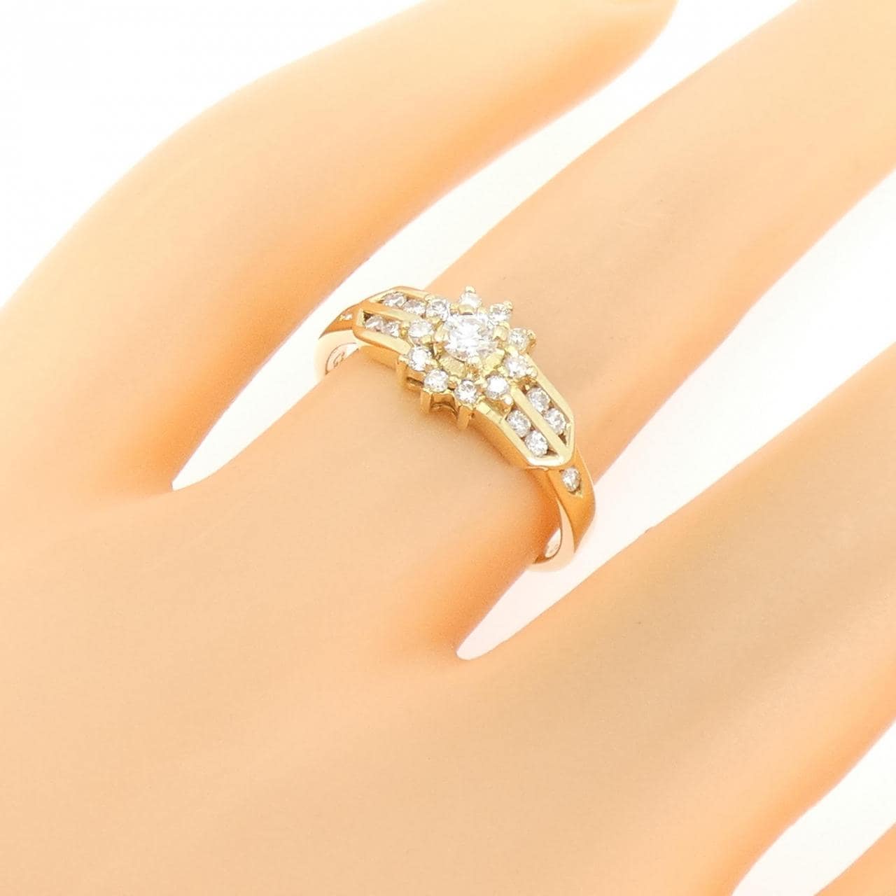 18KTYG ダイヤモンド リング 0.10CT