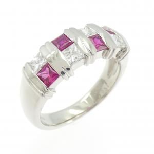 PT900 ルビー リング 0.66CT