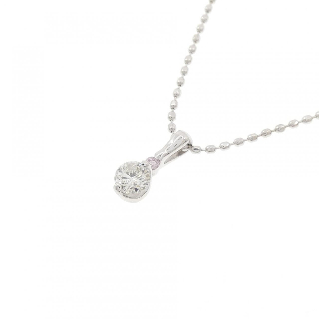 K18WG ダイヤモンド ネックレス 0.11CT