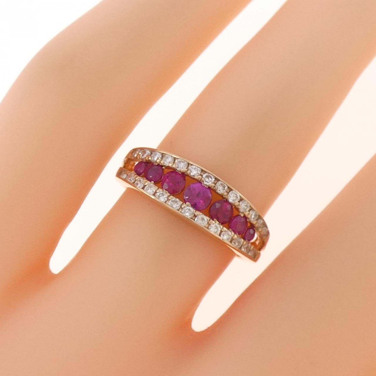 K18PG ルビー リング 0.40CT