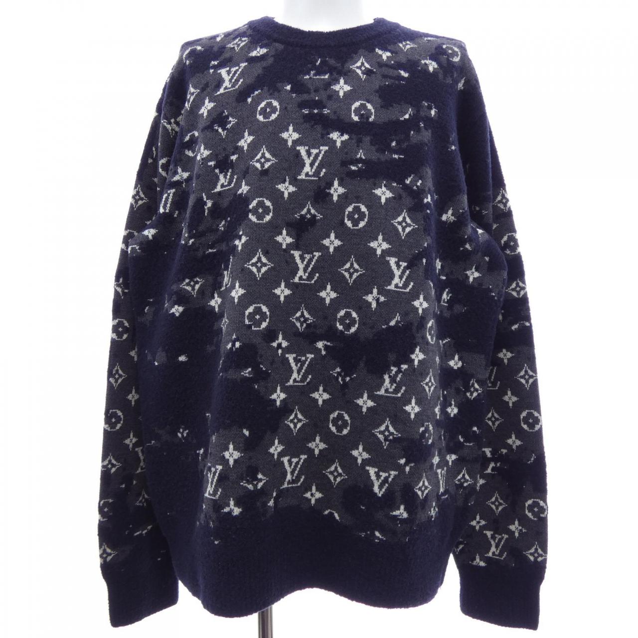 ルイヴィトン LOUIS VUITTON ディストレストモノグラムクルーネック HKN03WZMB ニット