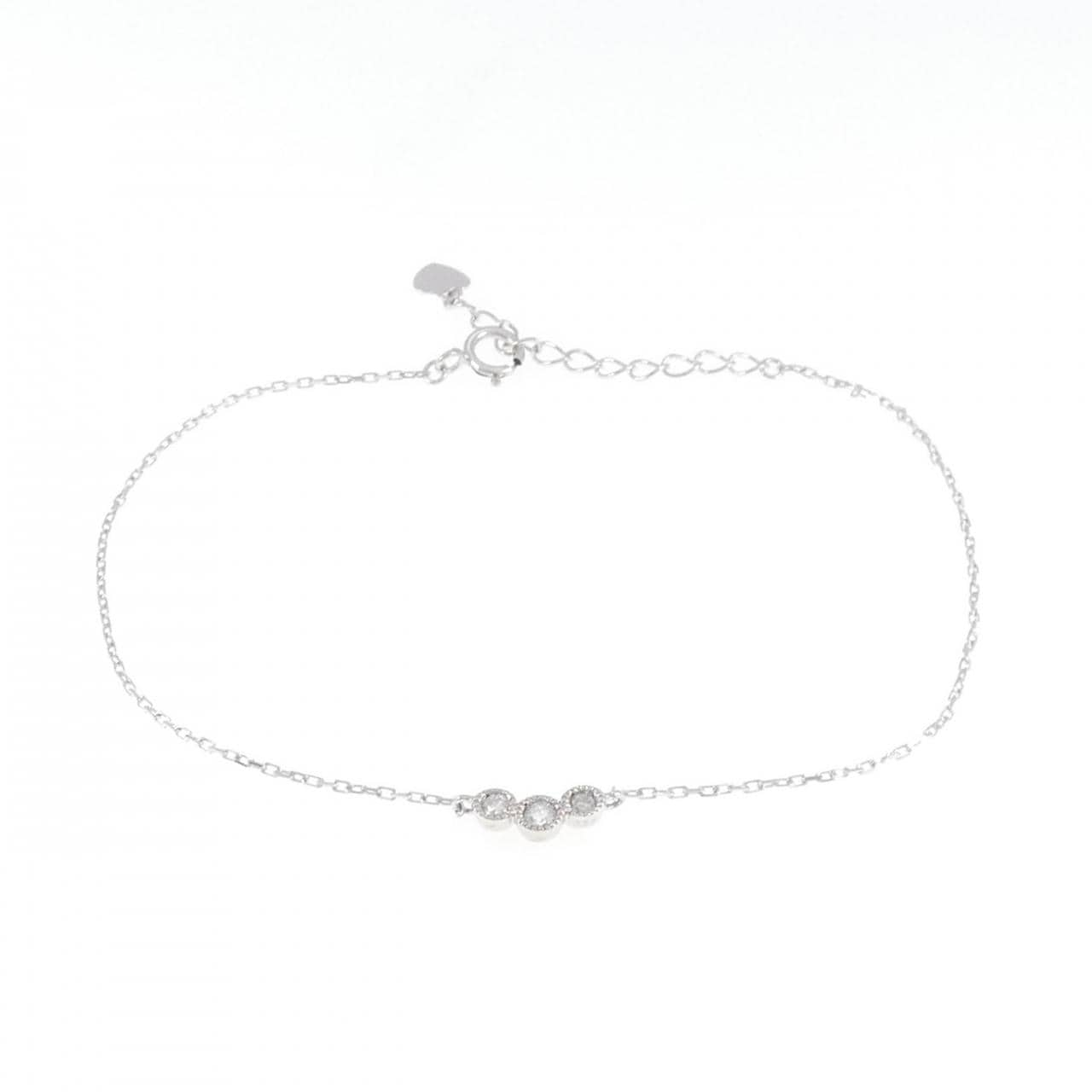 K18WG Diamond bracelet 0.07CT