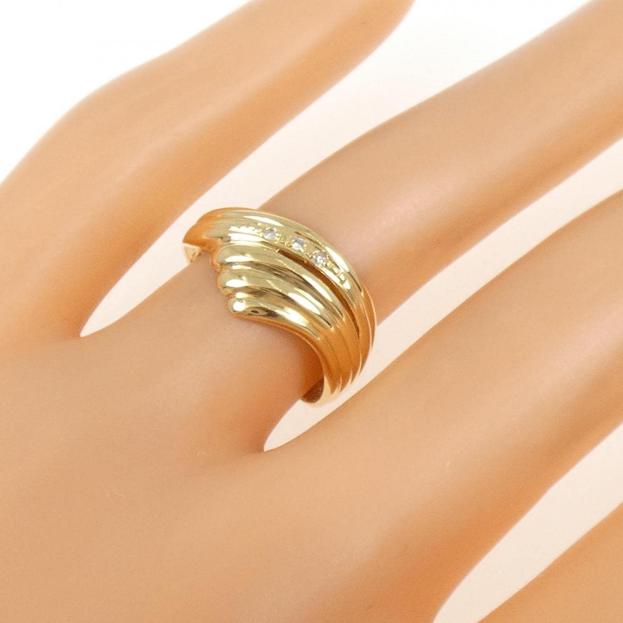 K18YG ダイヤモンド リング 0.03CT