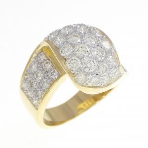 750YG/750WG パヴェ ダイヤモンド リング 1.42CT