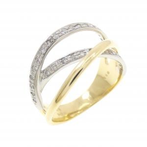 K18YG/PT900 ダイヤモンド リング 0.22CT