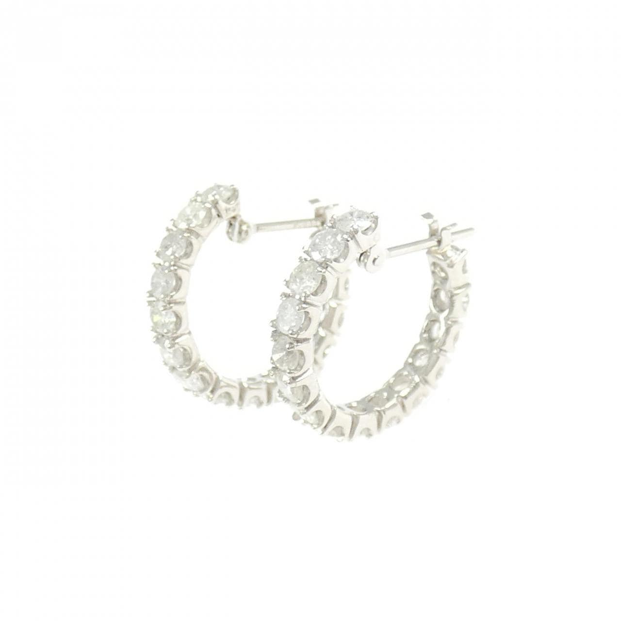 PT900 ダイヤモンド ピアス 2.00CT