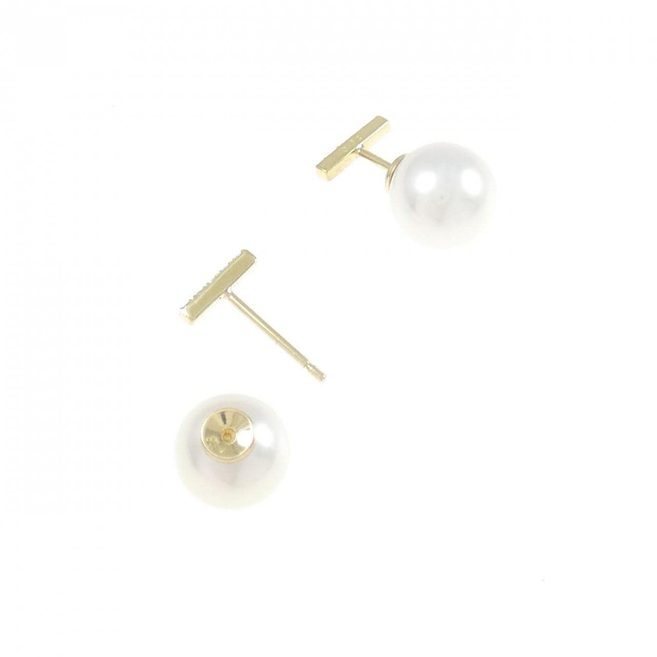 K18YG Akoya pearl earrings 8.5mm