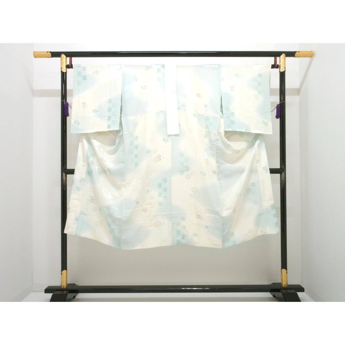 【未使用品】長襦袢　友禅加工ボカシ染　身幅Ｌ寸