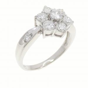 PT850 フラワー ダイヤモンド リング 1.11CT