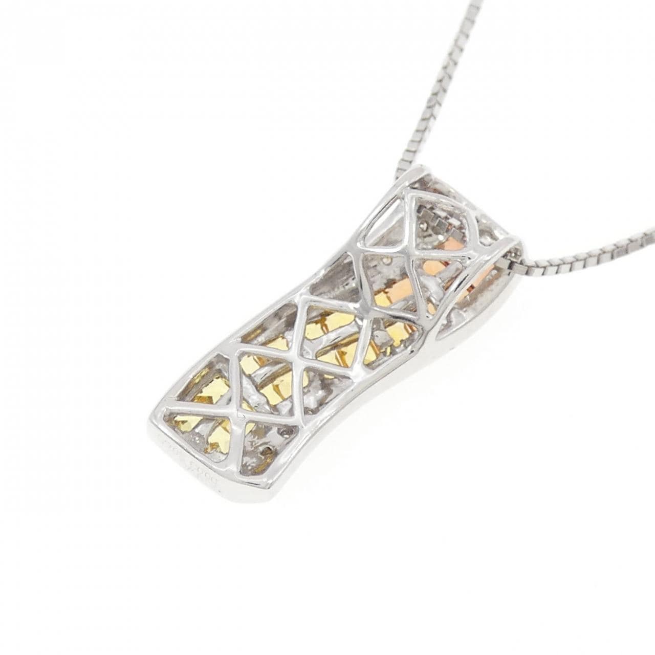 K18WG サファイヤ ネックレス 0.65CT