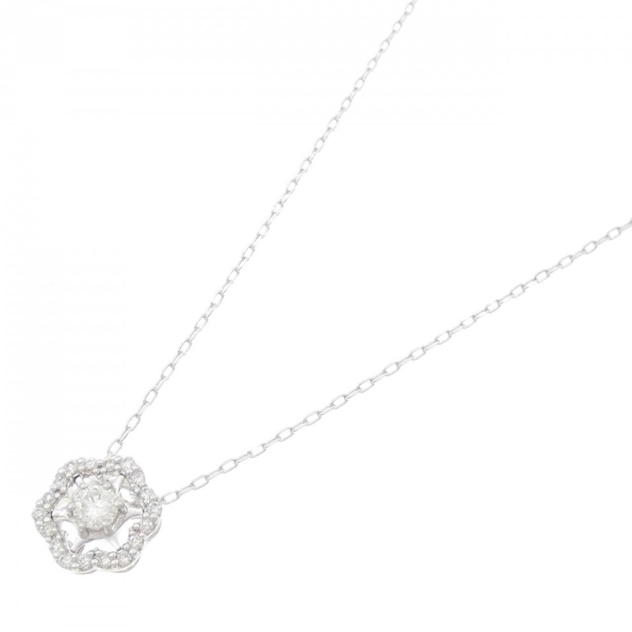 K18WG ダイヤモンド ネックレス 0.32CT