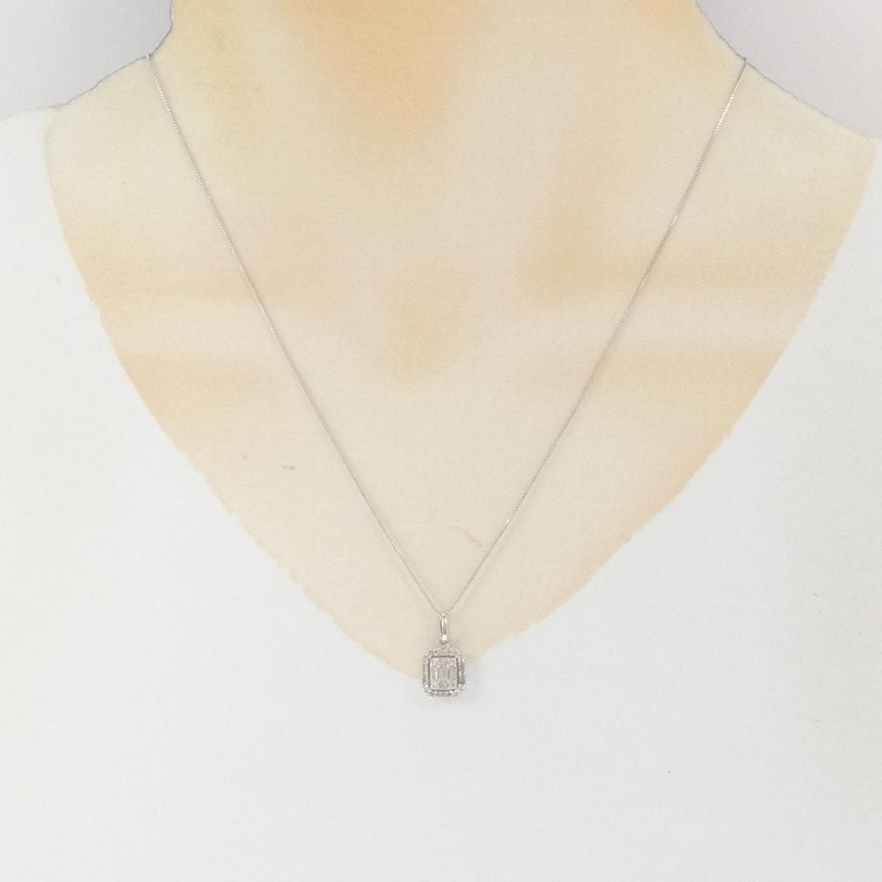 K18WG ダイヤモンド ネックレス 0.30CT