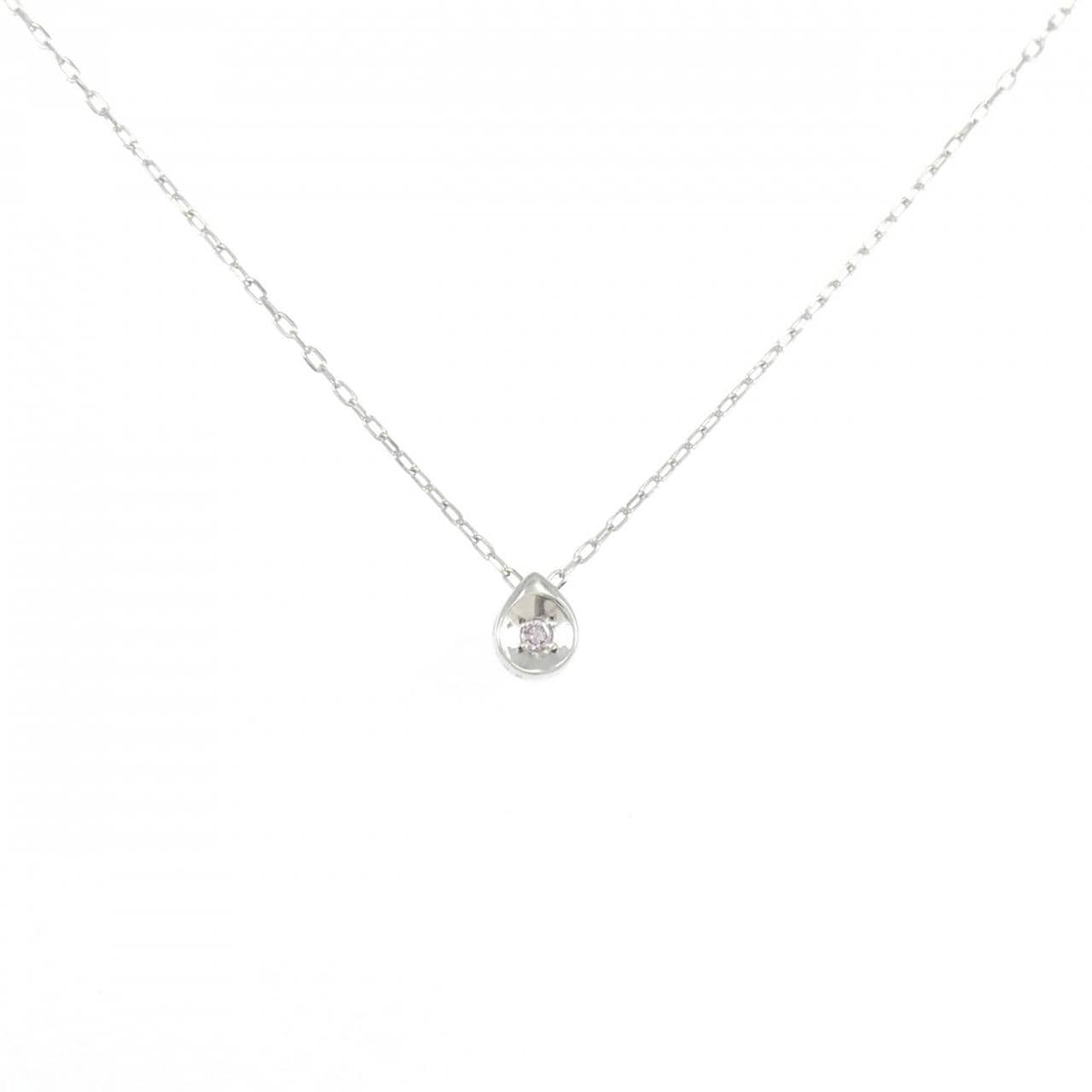 PT900/PT850 ピンクダイヤモンド ネックレス 0.02CT