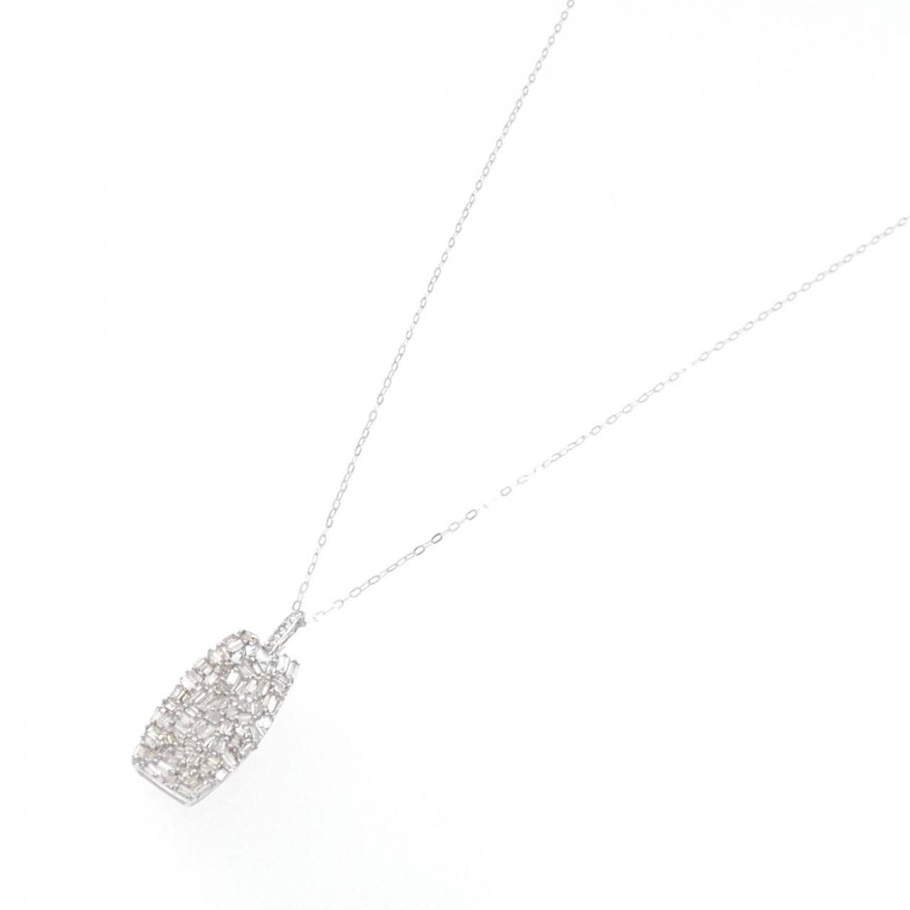 K18WG ダイヤモンド ネックレス 0.80CT