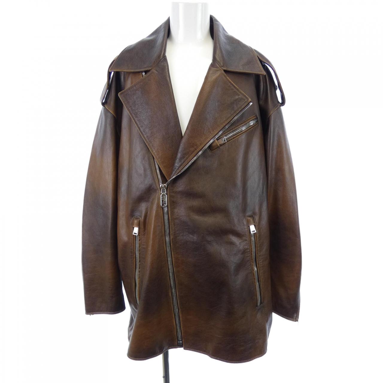 FENDI FPJ095 APRP Leather Rider's Jacket
