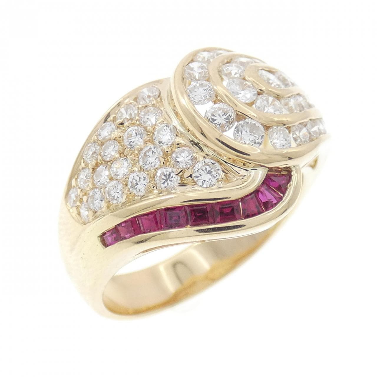 K18YG ruby ring 0.21CT