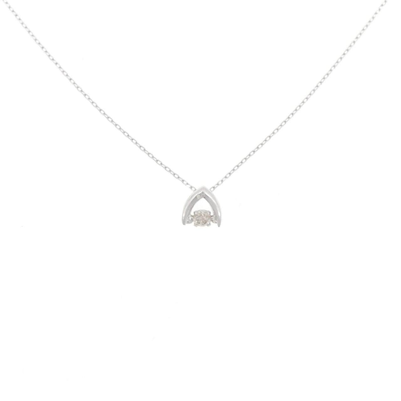 K18WG ダイヤモンド ネックレス 0.05CT