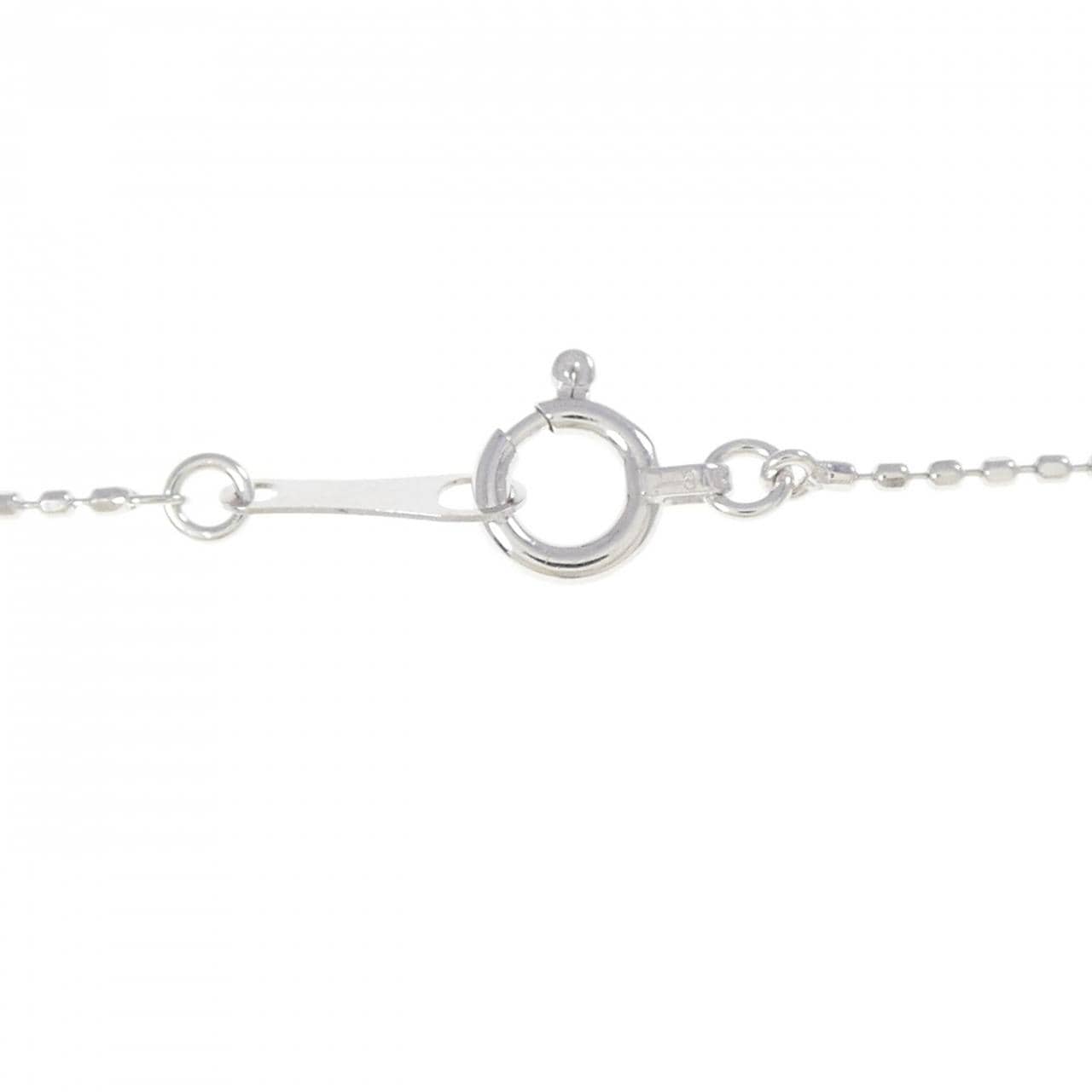 K18WG ボール チェーンネックレス