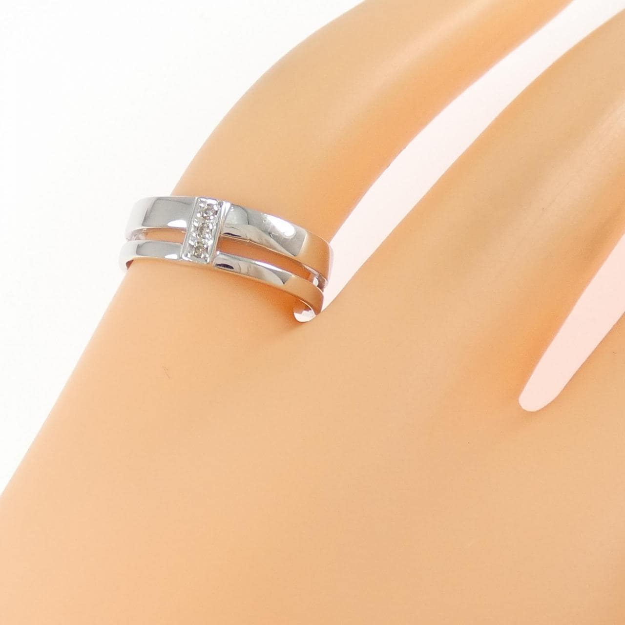 K10WG ダイヤモンド リング 0.01CT