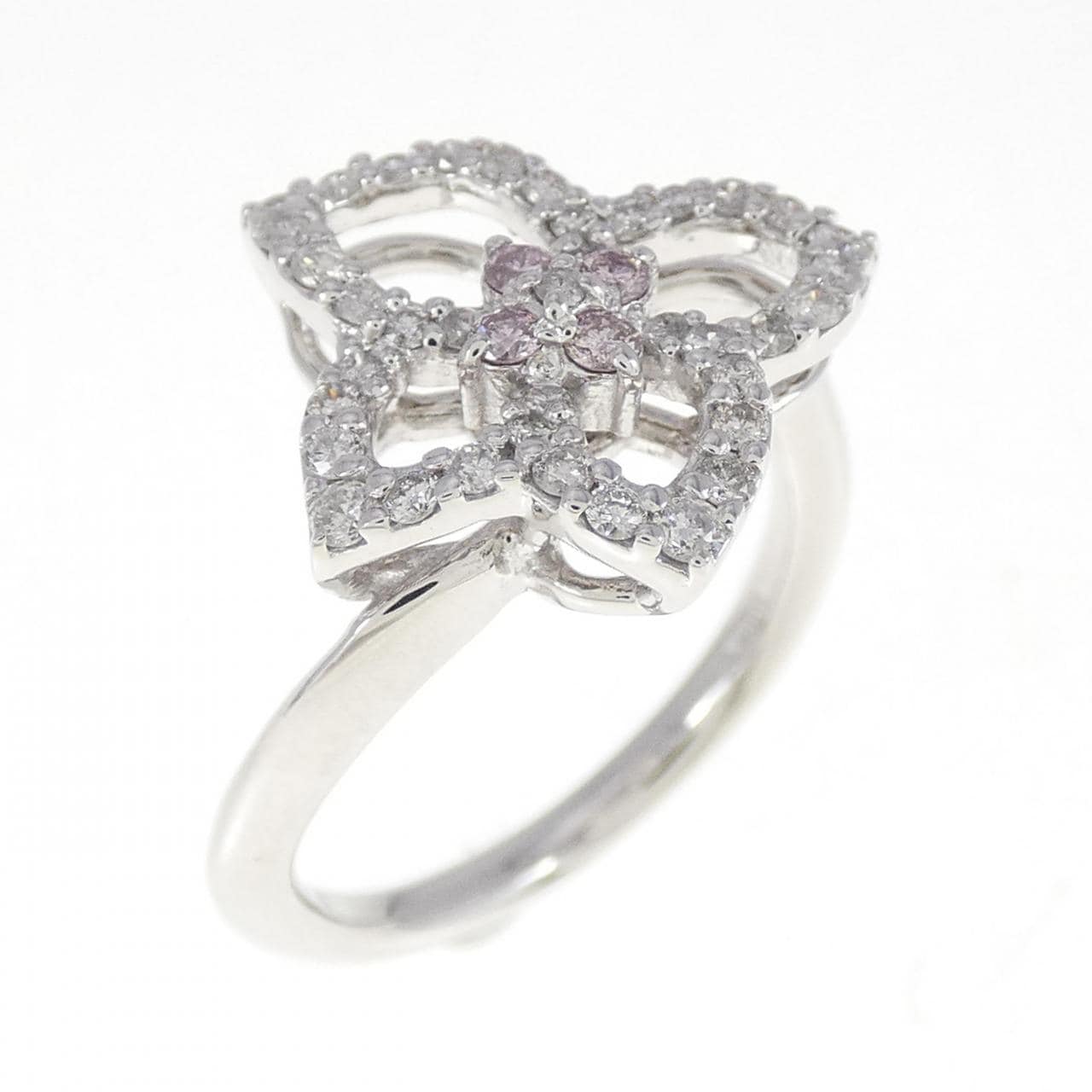 K18WG ピンクダイヤモンド リング 0.07CT